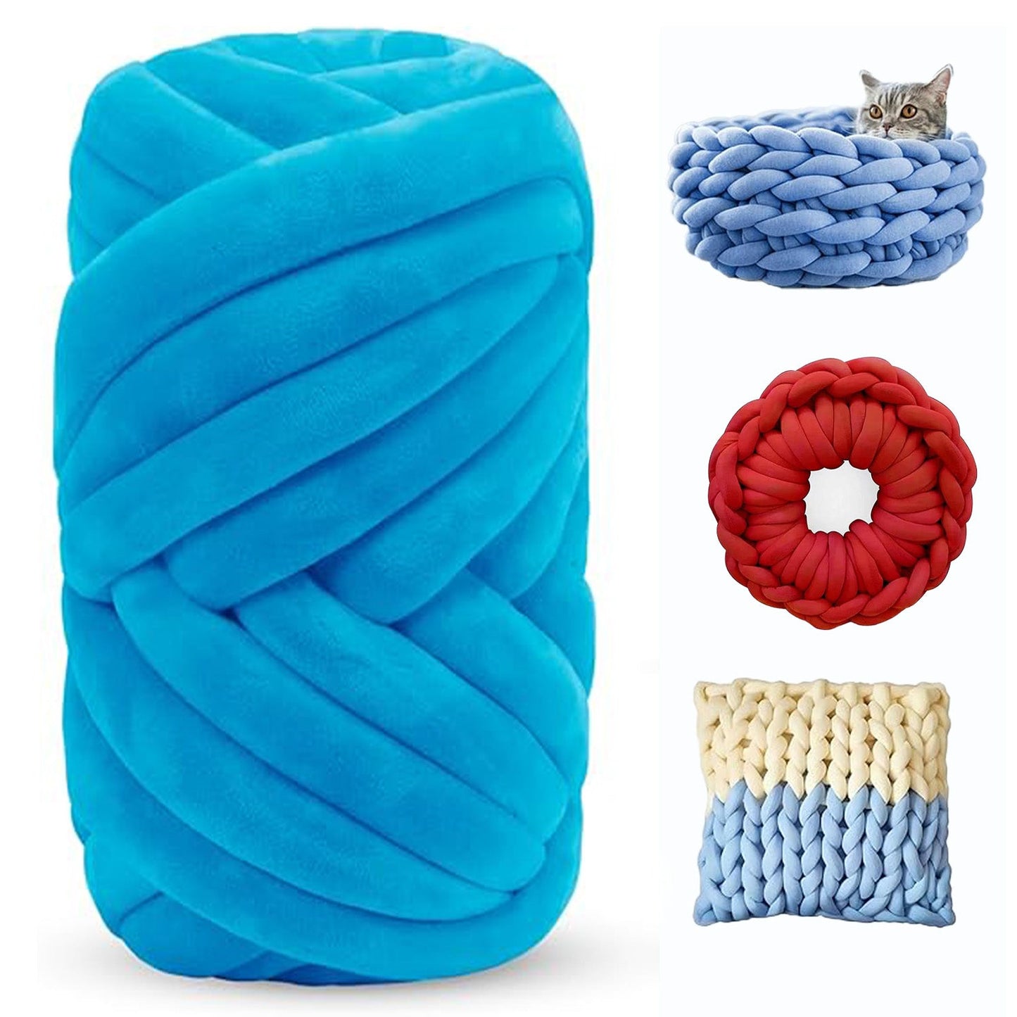 Fil à tricoter doux et jumbo – Fil épais pour couvertures et coussins