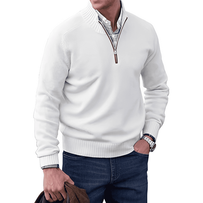 Herren Viertelzip-Pullover - Hiver - Pull - Strickpullover - Herren Halbzip-Pullover
