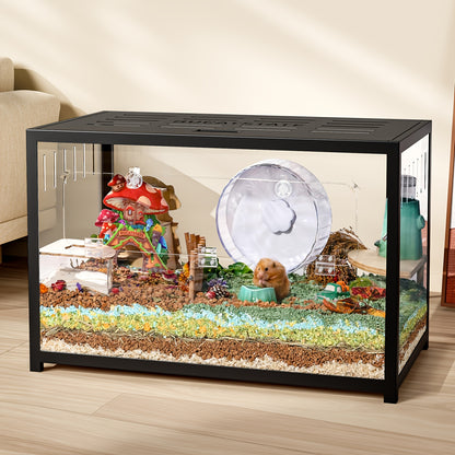 Grande cage pour hamsters nains et syriens - Habitat empilable pour petits animaux
