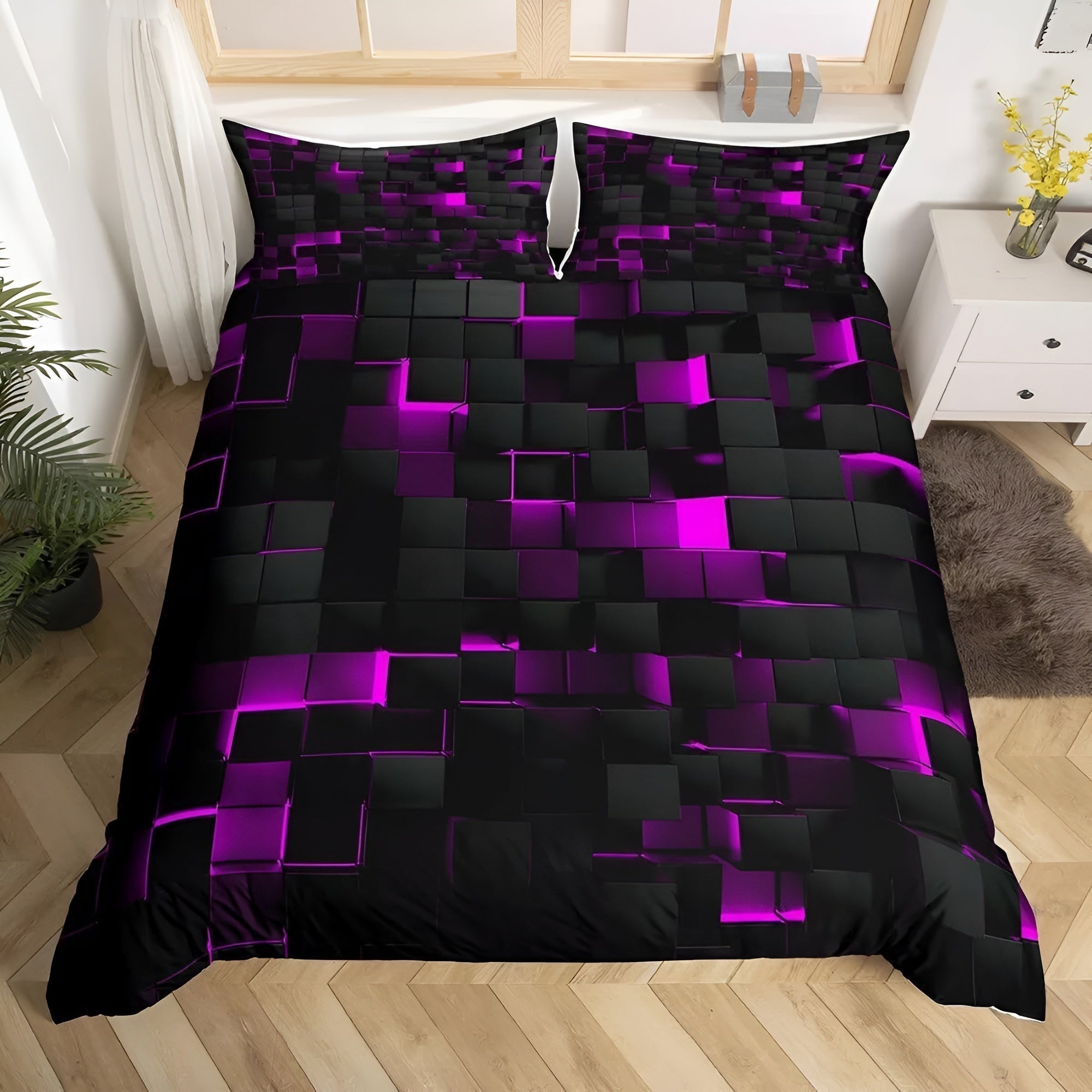 3D Bettwäsche mit Kissenbezug | Bettlaken für Gamer | Bettbezug | Neonara