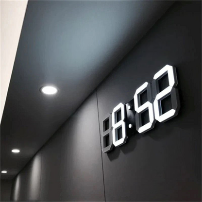Horloge murale numérique LED moderne avec gradation automatique - Affichage élégant de l'heure