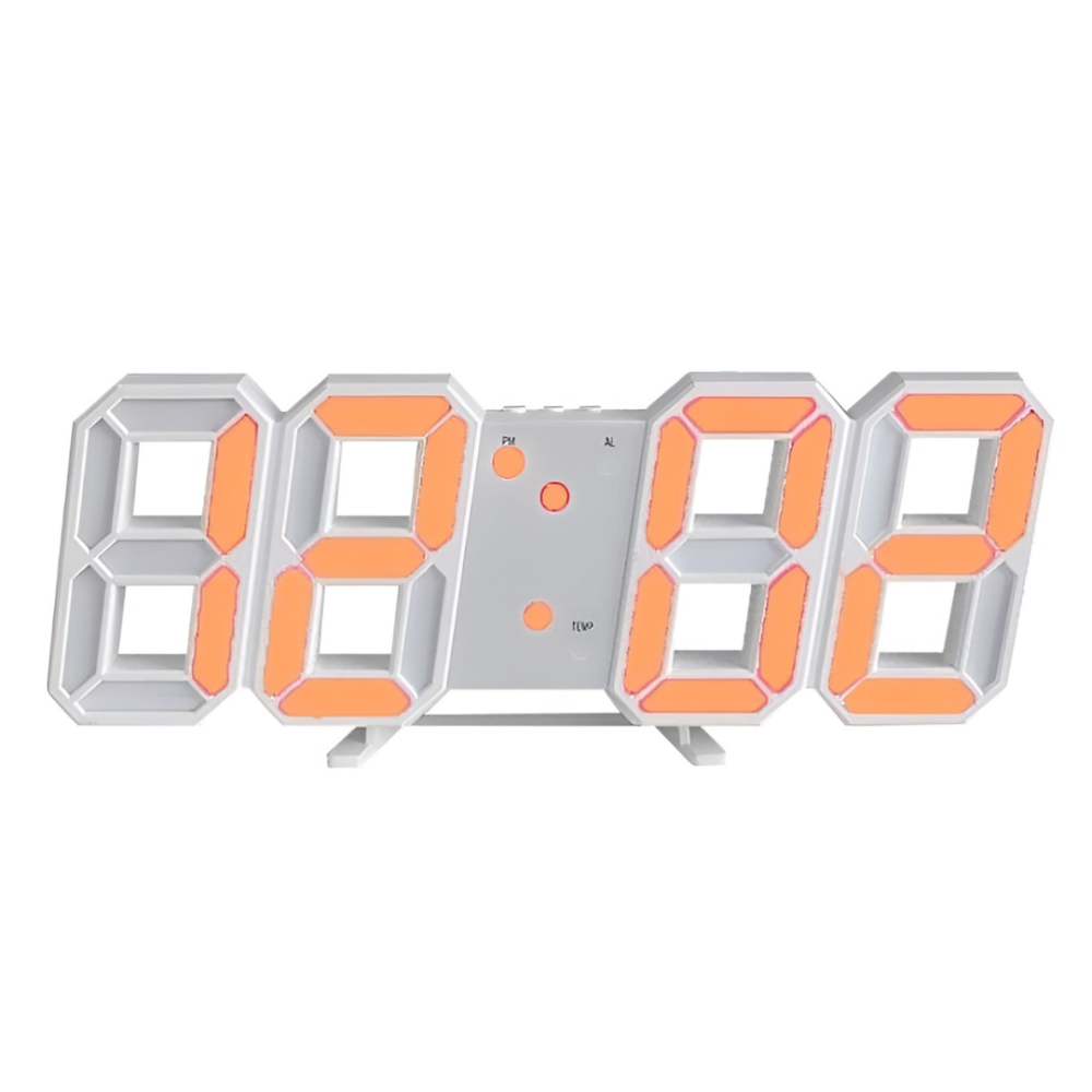 Horloge murale numérique LED moderne avec gradation automatique - Affichage élégant de l'heure