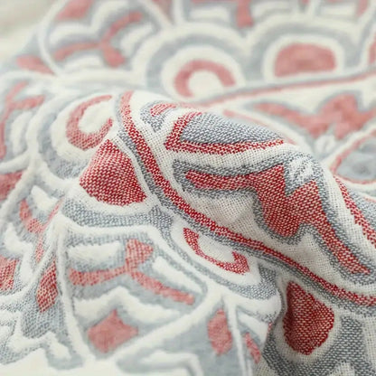 Cozy Floral Cotton Throw Blanket for Home Decor and Comfort