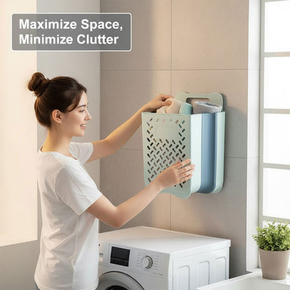 Wandmontierter Wäschekorb – Faltbares Design – Mesh-Bau
