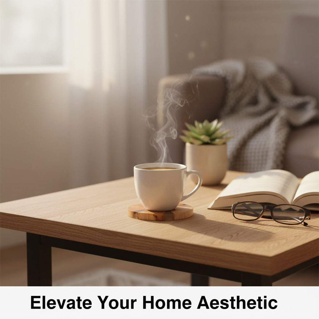 Set de Holzuntersetzer - Japanisches Design - Harz Akzente