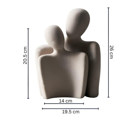 Figurine en céramique pour couple romantique - Cadeau idéal pour les couples
