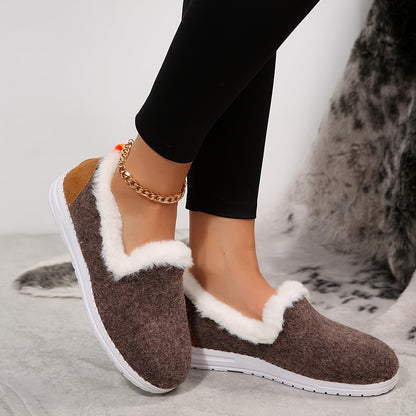 Mocassins d'hiver Femme | Pluche Comfort Schoenen pour Koude Dagen 