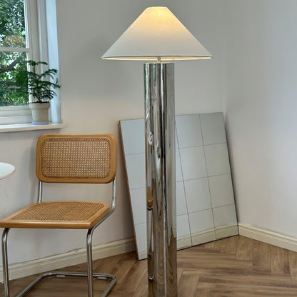 Lampadaire moderne en acier inoxydable - Éclairage LED élégant pour salon et chambre