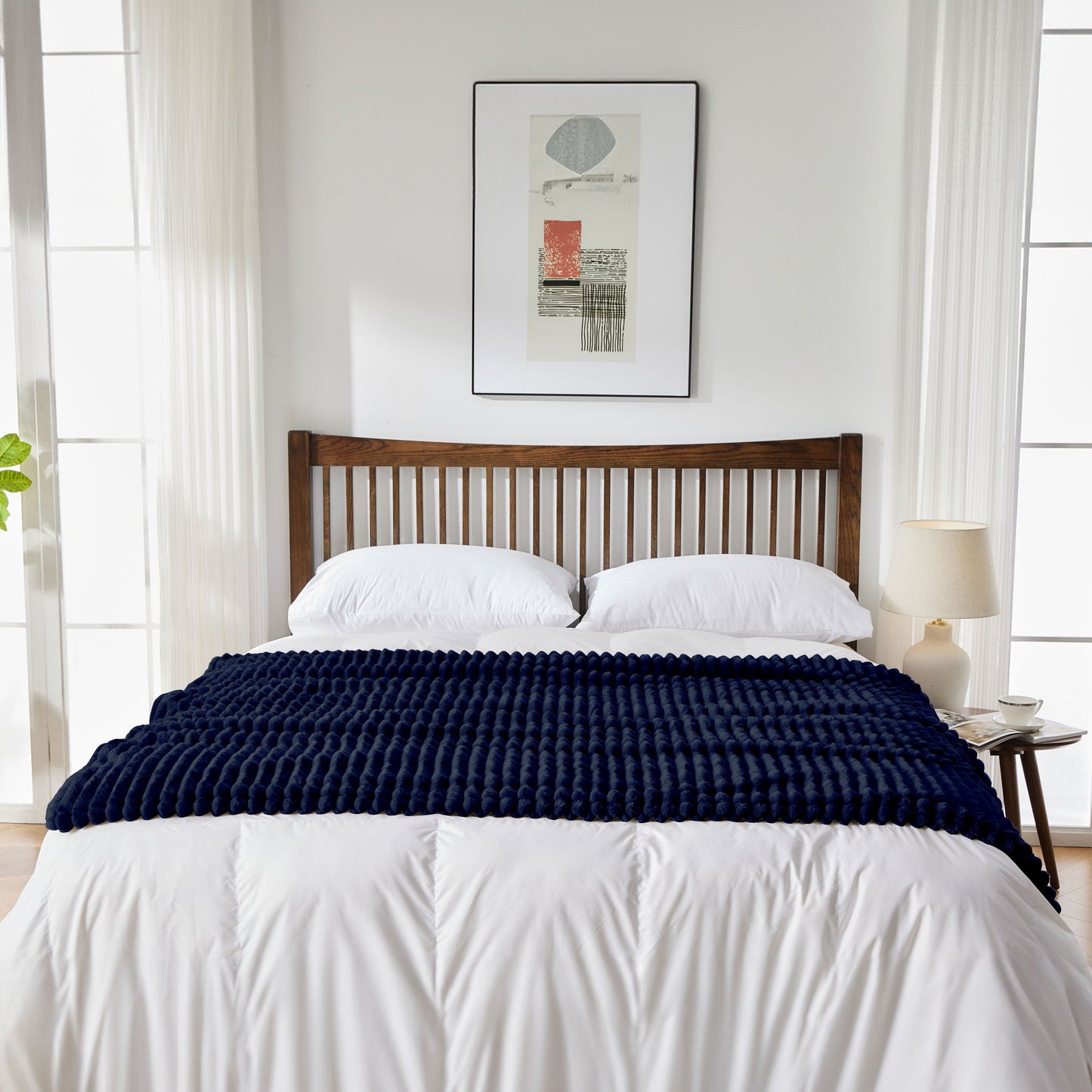 Neo Navy Elektrische Deken Verwarmde Polaire Surdeken