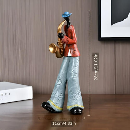 Figurine en résine de groupe de jazz - Décoration musicale pour les amateurs de jazz