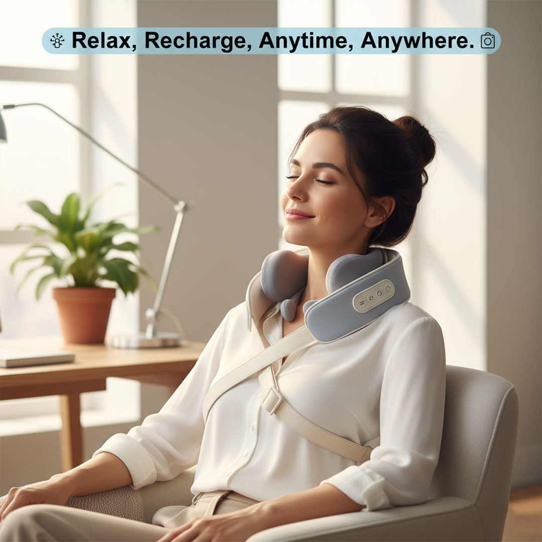 Nacken- und Schulter-Massager - Wärmetherapie - Verstellbare Einstellungen