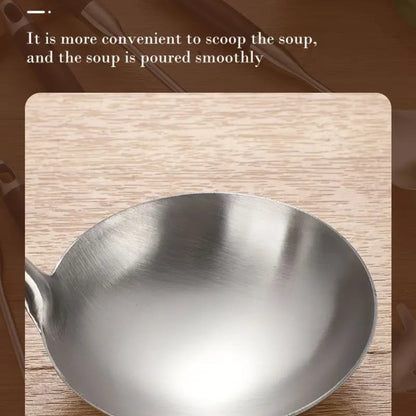 Glänzendes Edelstahl Holzutensilien-Set | 6 pièces