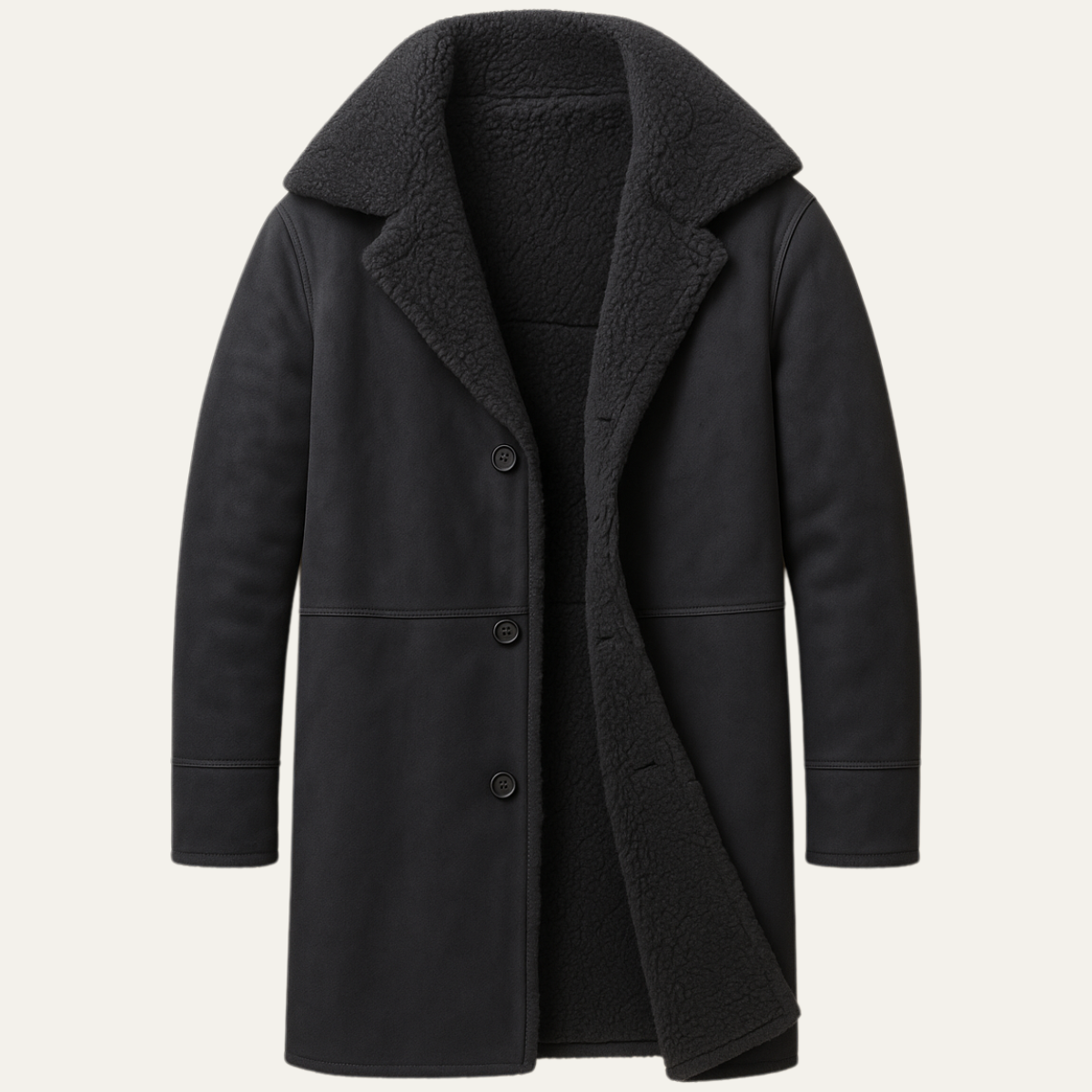 Le Aspen Lammfellmantel – Manteau d'hiver classique pour hommes
