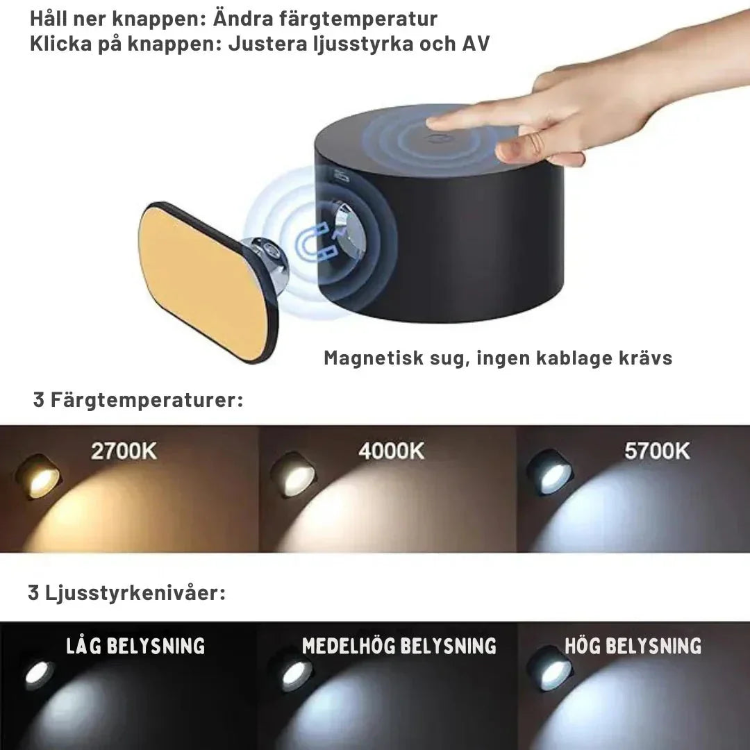 LUMINORD – Wiederaufladbare skandinavische Wandleuchte für eine gemütliche Atmosphäre