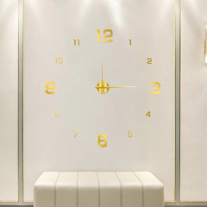 Stylish Silent Wall Clock - Easy to Hang Modern Home Decor