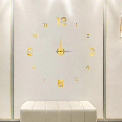 Stylish Silent Wall Clock - Easy to Hang Modern Home Decor