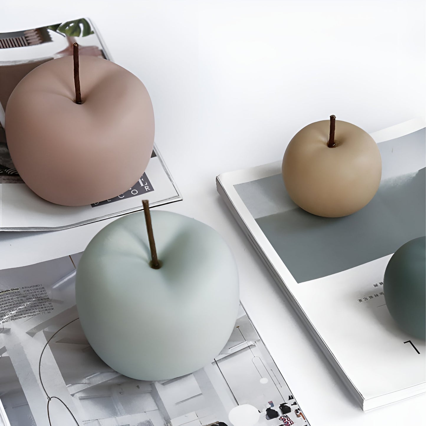 Ornements décoratifs en céramique en forme de pomme pour la maison et les fêtes