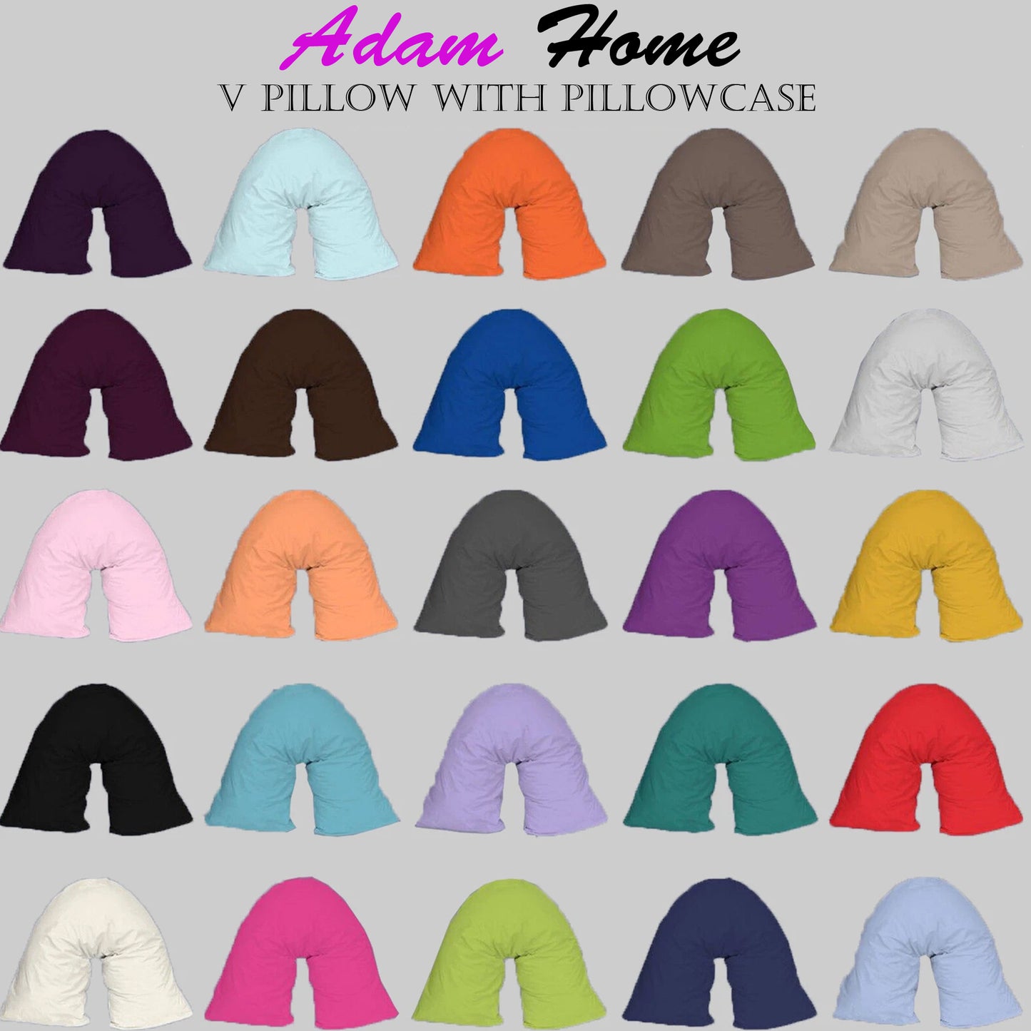 V Shaped Pillow with Case - Extra Filled Neck Support for Pregnancy, Nursing & Orthopedic Comfort