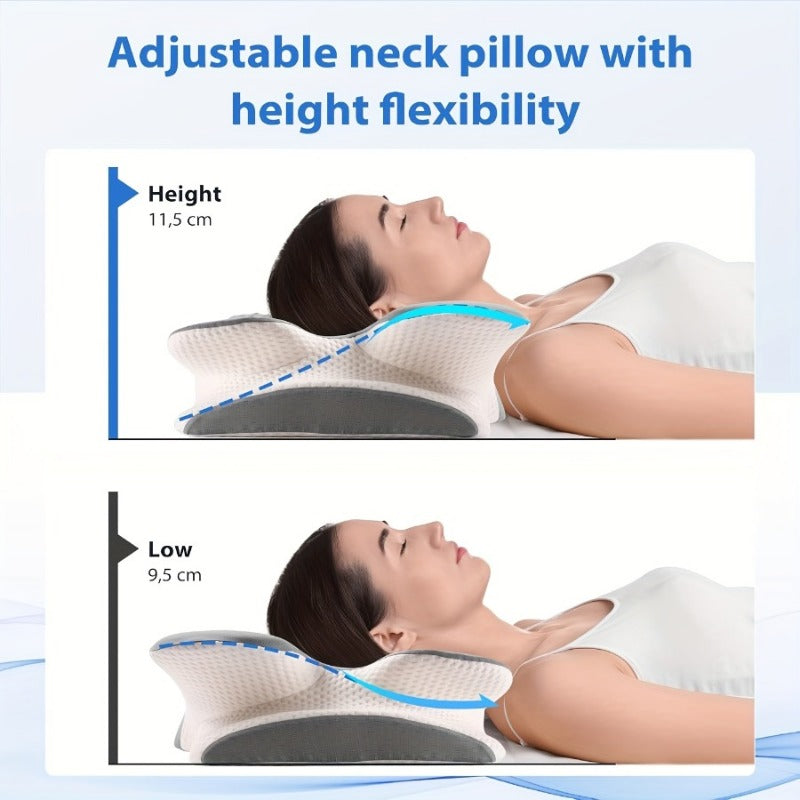 Oreiller cervical en mousse à mémoire de forme, oreiller ergonomique rafraîchissant pour dormir sur le côté, avec housse, idéal pour lutter contre l'insomnie