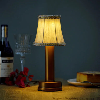 Vintage Brass Table Lamp with LED | Retro Style Lighting for Home