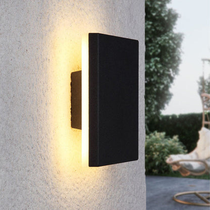 Compact LED Outdoor Wall Light - Modern Uplight & Downlight Fixture