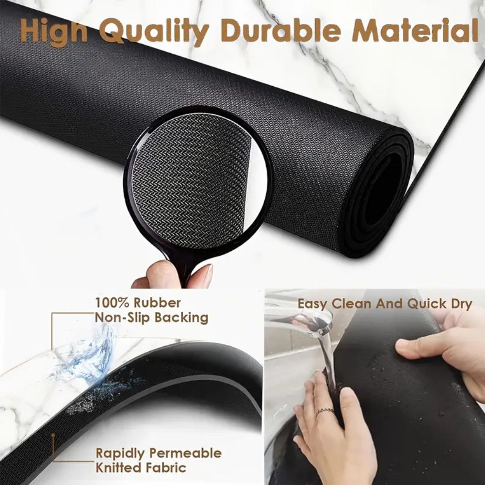 Marmor Druck Geschirr Abtropfmatte