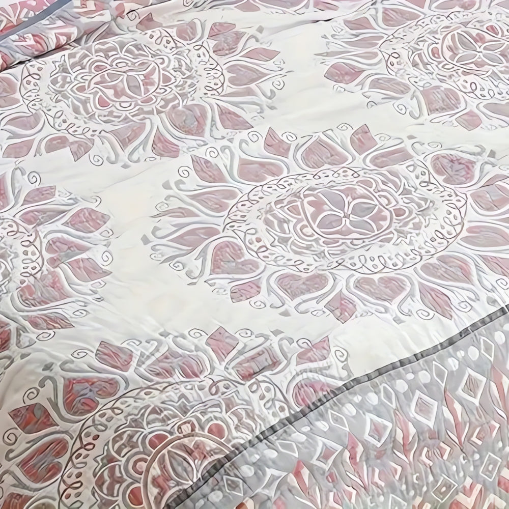 Cozy Floral Cotton Throw Blanket for Home Decor and Comfort