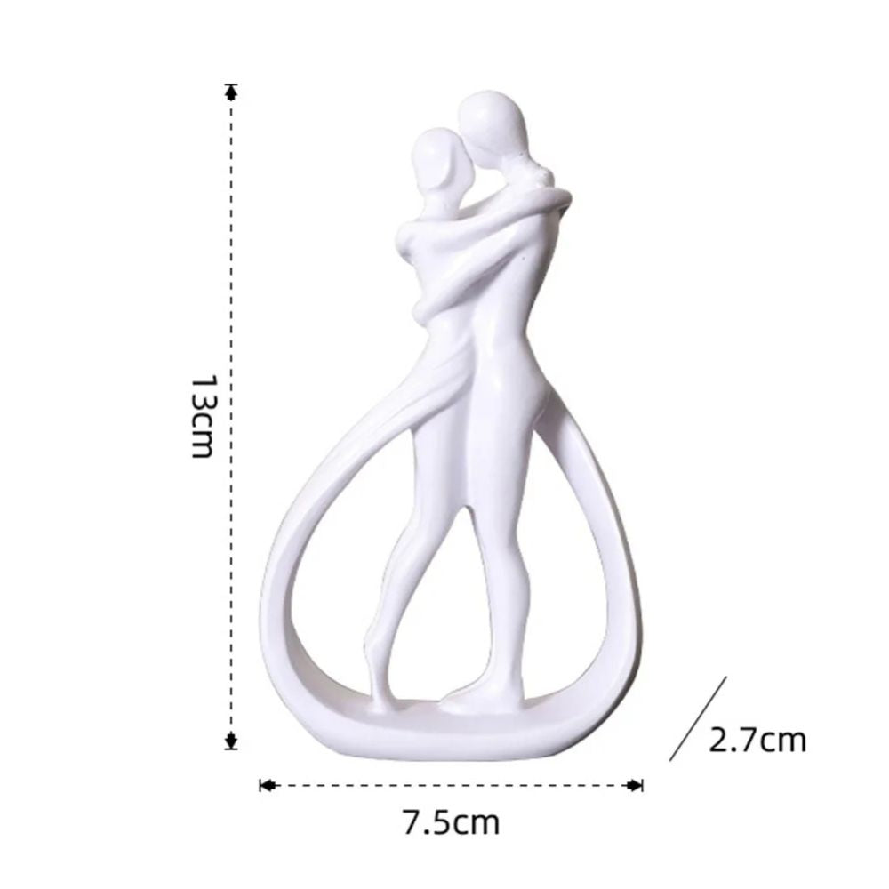 Figurine romantique en résine représentant un couple - Cadeau idéal pour la décoration intérieure