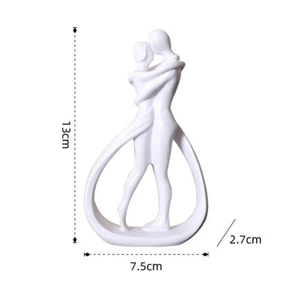 Figurine romantique en résine représentant un couple - Cadeau idéal pour la décoration intérieure