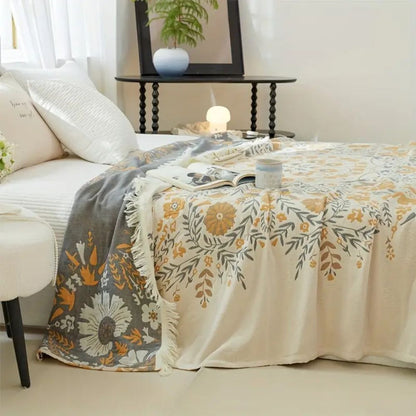 Versailles-inspirierte reversible Blumen-Decke