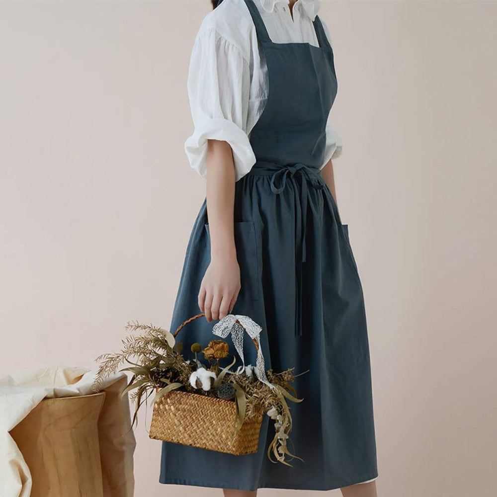Vielseitige Baumwollschürze mit Taschen