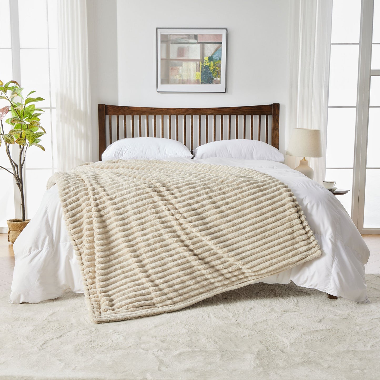 Neo Natuurlijke Elektrische Deken Verwarmde Fleece Overdeken