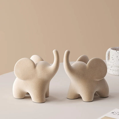 Statues d'éléphants décoratives en résine - Figurines de décoration intérieure uniques