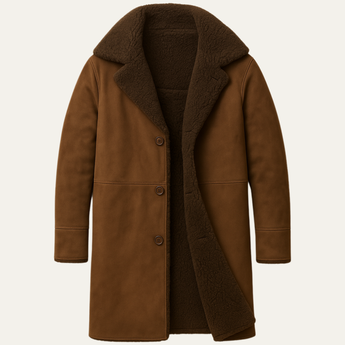 Le Aspen Lammfellmantel – Manteau d'hiver classique pour hommes