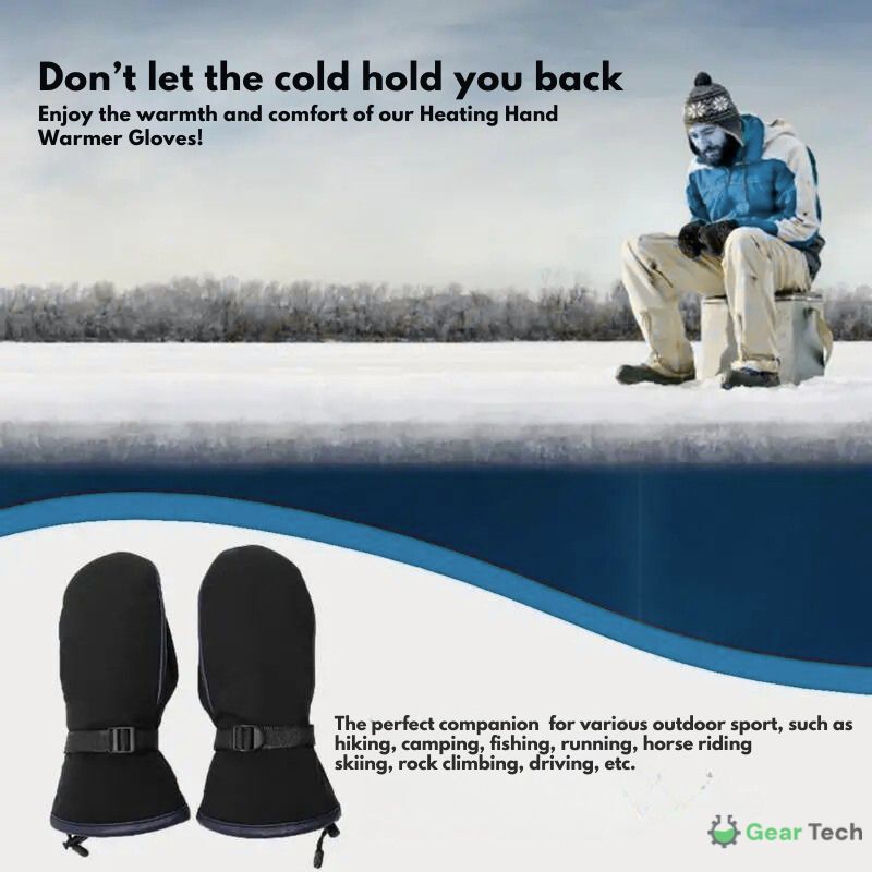 Gants chauffants électriques | Chauffe-mains rechargeables par USB | Étanche, chauffage double face pour le ski, la randonnée et une utilisation quotidienne