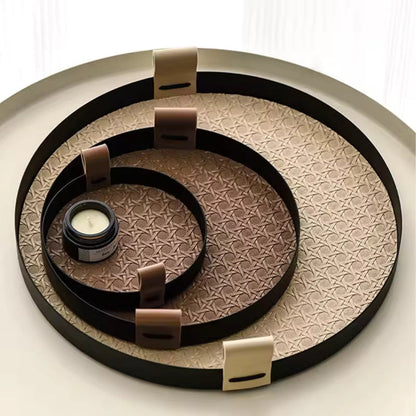 Plateau de service en rotin - Plateau tressé de style nordique pour la décoration intérieure