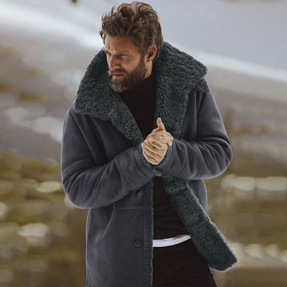 Le Aspen Lammfellmantel – Manteau d'hiver classique pour hommes