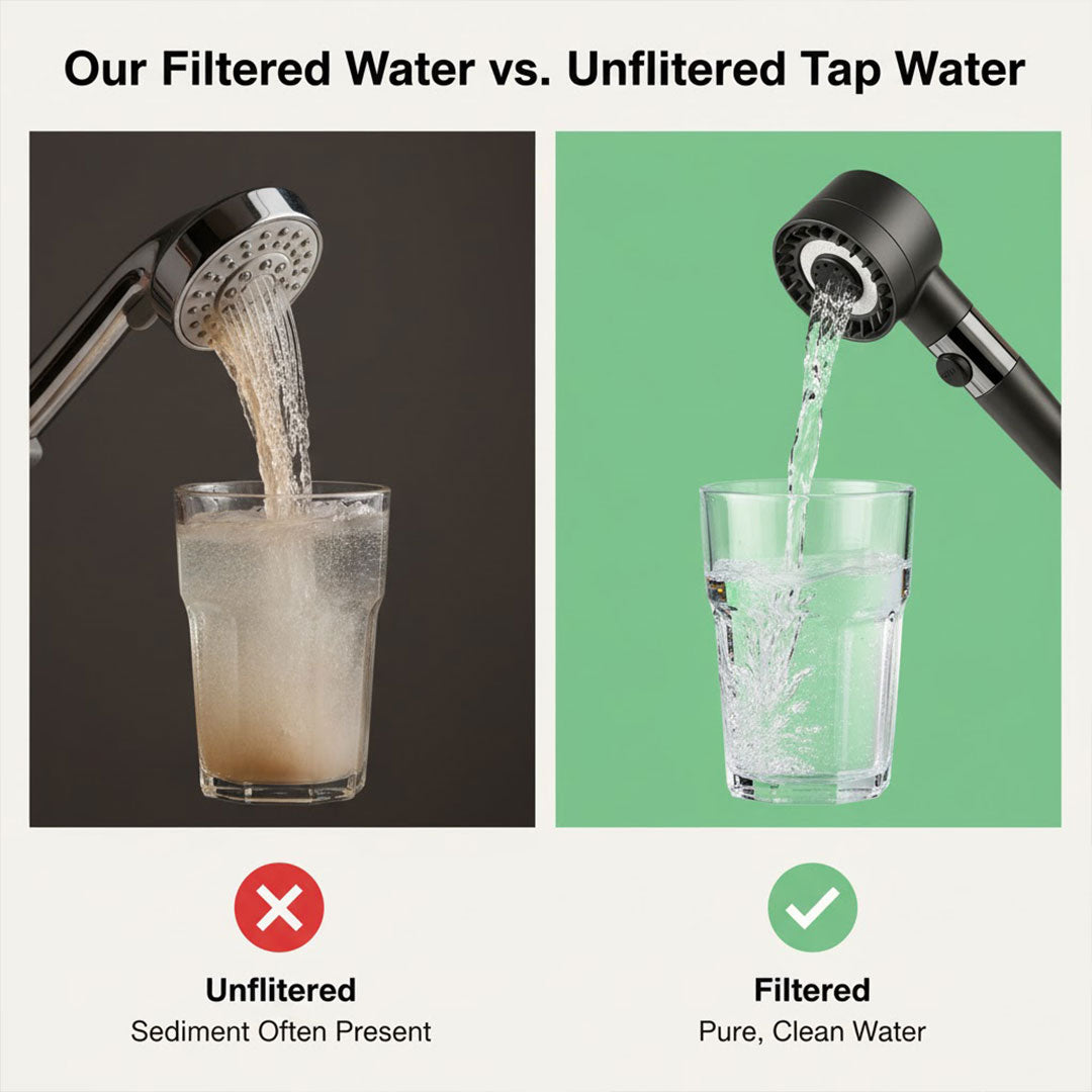 Hochdruck-Duschkopf - Système de filtration - Wassersparendes Design