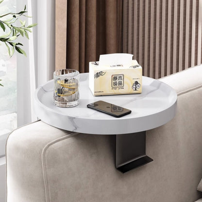 Walnut Sofa Armrest Tray Table for Drinks and Snacks