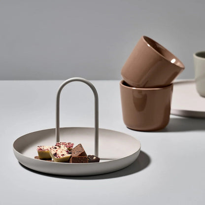 Stilvoller runder Aufbewahrungstablett-Organizer für Zuhause und Büro