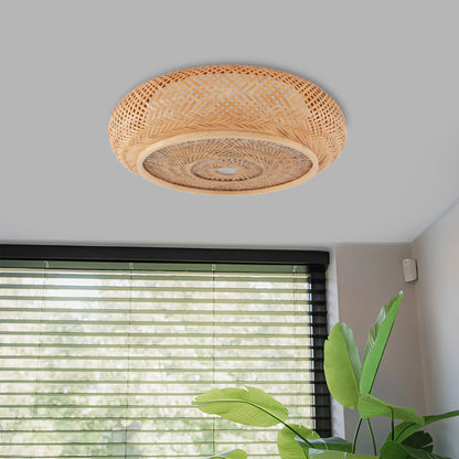 Japanse Stijl Bamboe Rieten Plafondlamp – Plafondmontage de Hanglamp
