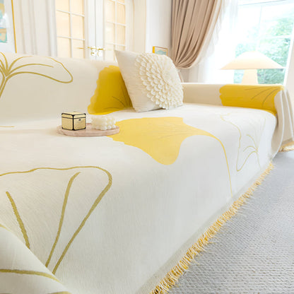 Pastorale Stijl Ginkgo Blad Bankhoes