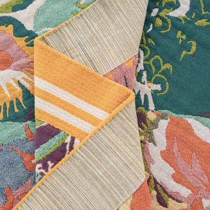 Cozy Sienna Floral Cotton Throw Blanket for Home Decor & Comfort