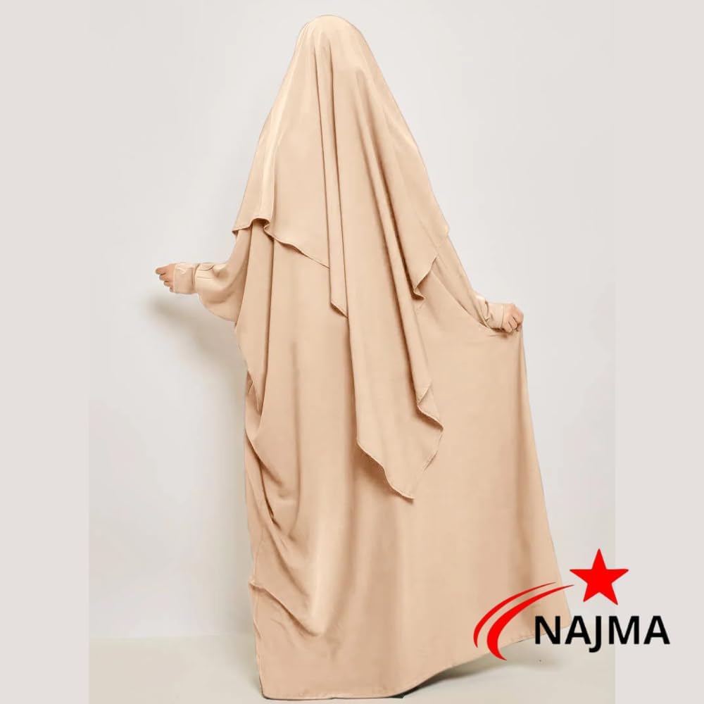 Ensemble Abaya et Khimar en Soie Élégante pour Femmes Musulmanes - Robe Jilbab Longue (Copy)
