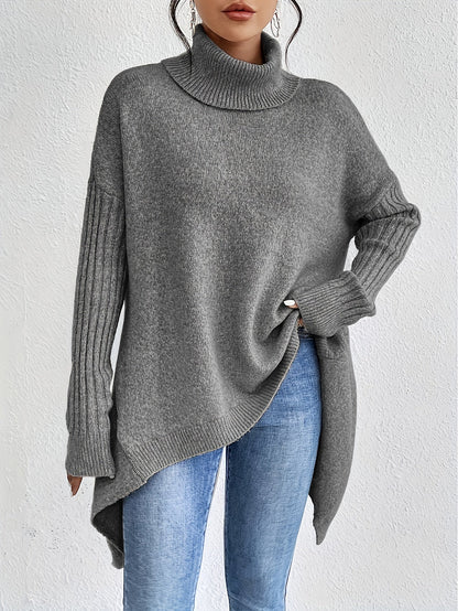 Pull Rollkragen pour femme | Passform surdimensionné avec moderne hohen Kragen