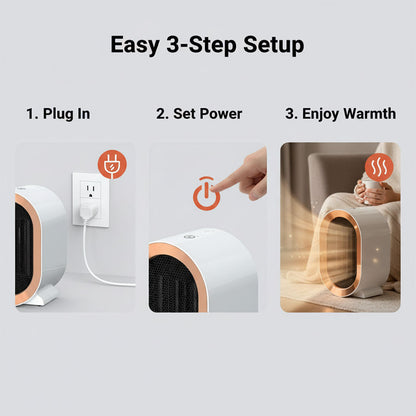 Tragbarer Elektrischer Heizlüfter - Kompaktes Design - Effiziente Leistung