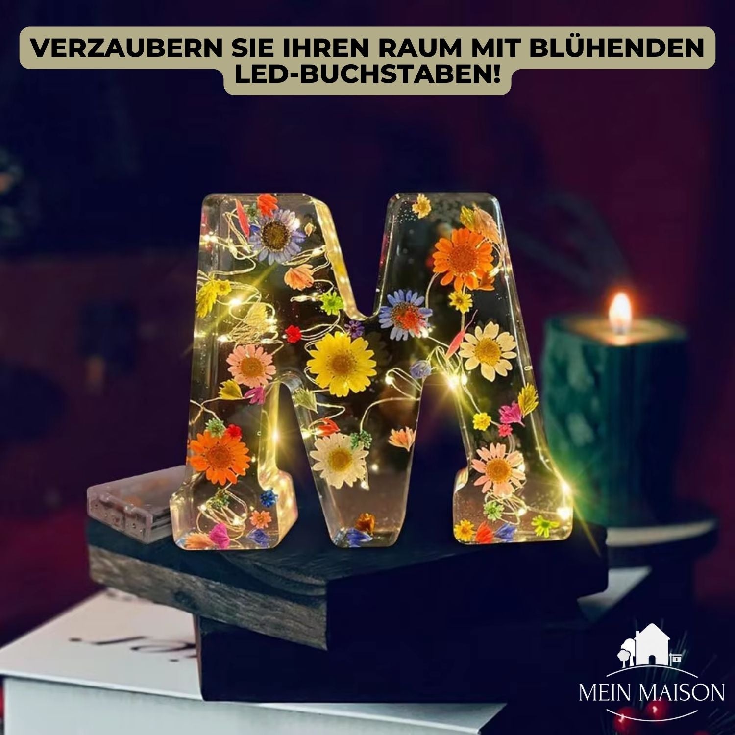 50% RABATT | FloraLetter™ - Florale Buchstabenlampen aus Harz
