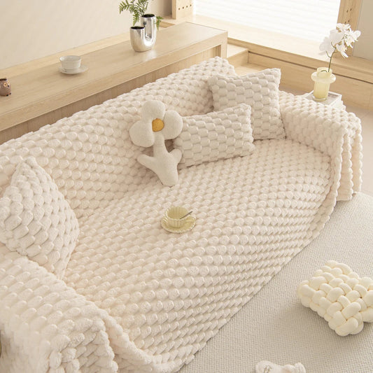 Gevoerde Konijnen Faux Bankhoes