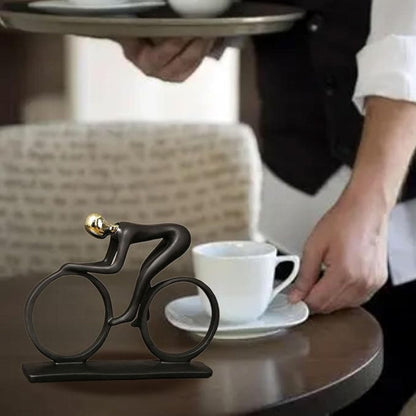 Sculpture de cycliste nordique - Décoration de vélo unique pour les passionnés de cyclisme
