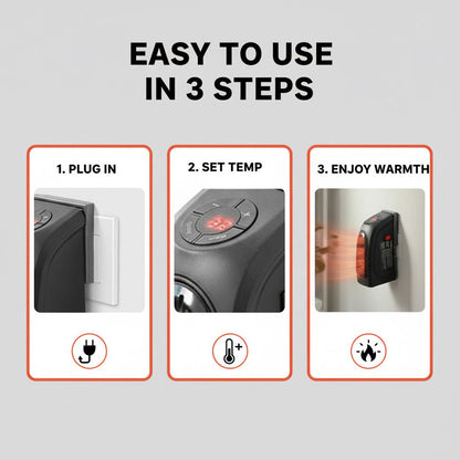 Tragbarer Heizlüfter - Keramische Technologie - Einstellbare Leistung